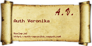 Auth Veronika névjegykártya